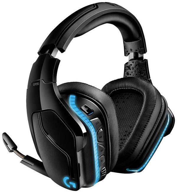 Logitech Gaming G935 Over Ear Headset kabelgebunden 7.1 Surround Schwarz, RGB Mikrofon-Rauschunterdrückung Lautstärkeregelung, Mikrofon-Stummschaltung, Vibrationsfunktion Gaming
