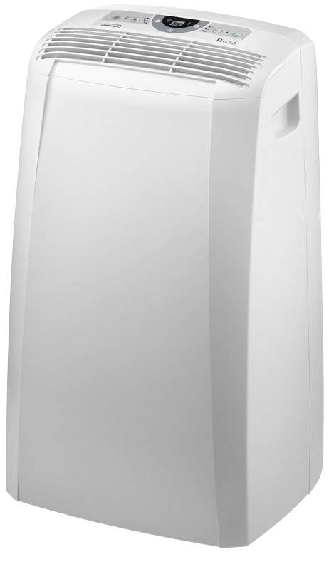 Weißer, tragbarer Luftkühler mit Bedienelementen oben, geeignet für den Einsatz in Räumen zur Abkühlung der Lufttemperatur.