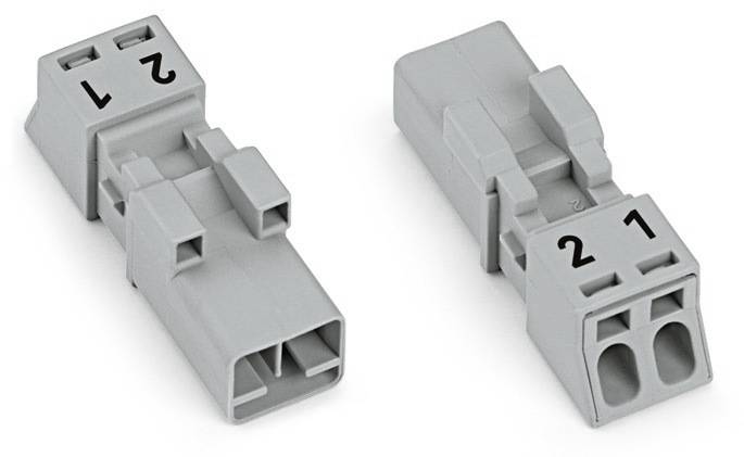 WAGO 890-252/060-000 Netz-Steckverbinder 890 Stecker Gesamtpolzahl: 2 16 A Grau 50 St.