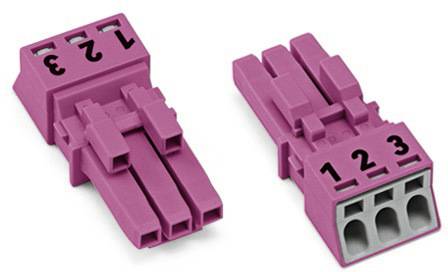 WAGO 890-283/082-000 Netz-Steckverbinder 890 Buchse Gesamtpolzahl: 3 16 A Pink 50 St.