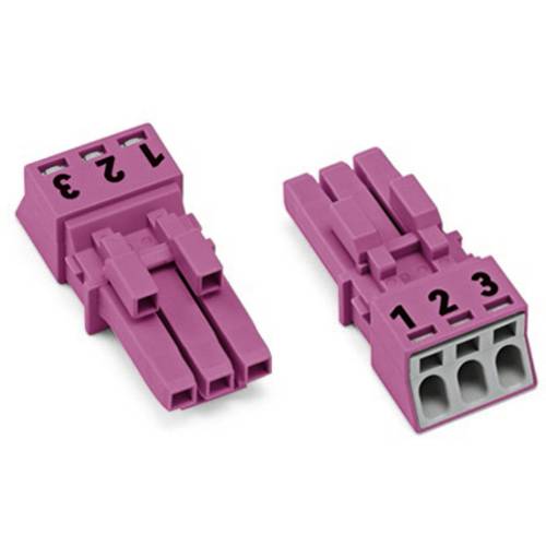 WAGO 890-283/082-000 Netz-Steckverbinder 890 Buchse Gesamtpolzahl: 3 16 A Pink 50 St.
