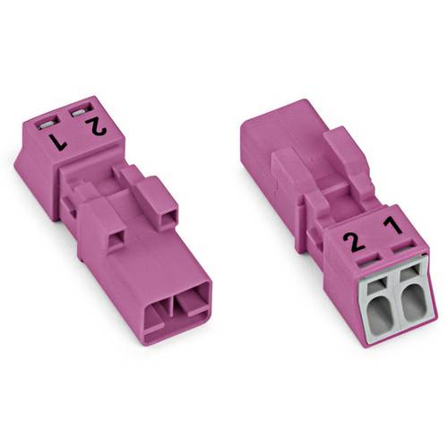 WAGO 890-292/082-000 Netz-Steckverbinder 890 Stecker Gesamtpolzahl: 2 16 A Pink 50 St.