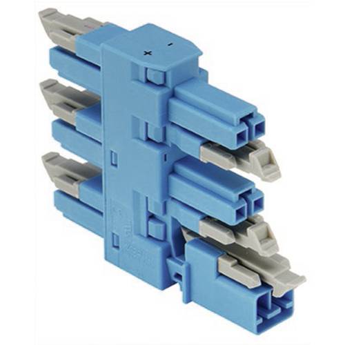 WAGO 890-1907 Verteilerblock 5 fach 890 Gesamtpolzahl: 2 16 A Blau 50 St.