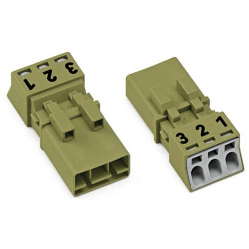 WAGO 890-273/073-000 Netz-Steckverbinder 890 Stecker Gesamtpolzahl: 3 16 A Hellgrün 50 St.