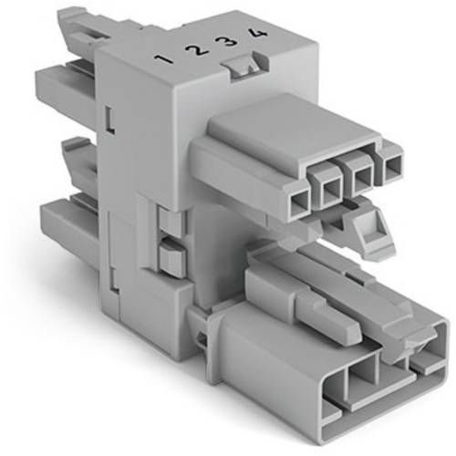 WAGO 890-1734 Verteilerblock 3 fach 890 Gesamtpolzahl: 4 16 A Grau 50 St.