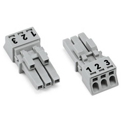 WAGO 890-243/060-000 Netz-Steckverbinder 890 Buchse Gesamtpolzahl: 3 16 A Grau 50 St.