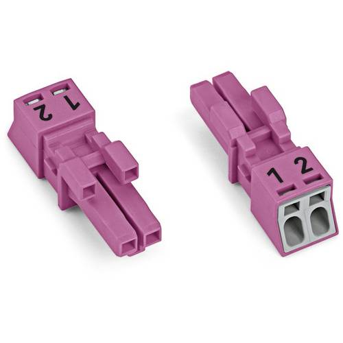 WAGO 890-282/080-000 Netz-Steckverbinder 890 Buchse Gesamtpolzahl: 2 16 A Pink 50 St.