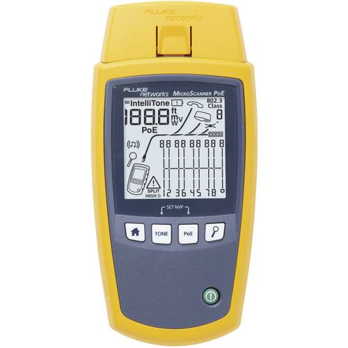 Kabelmessgerät Set: MS-POE + MT-8200-63A Fluke Networks MicroScanner™ POE + IntelliTone 200 Probe Audio/Video, Netzwerk,...
