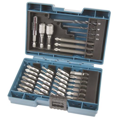 Makita 38-teiliges Bit und Bohrer Set im praktischen Kunststoffkoffer ( B‐54106 )