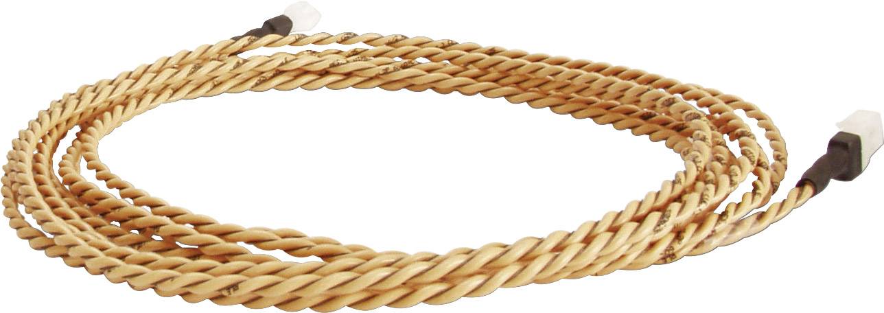 Geflochtenes Audiokabel mit zwei Steckern an den Enden, genutzt für hochwertige Audioübertragung.