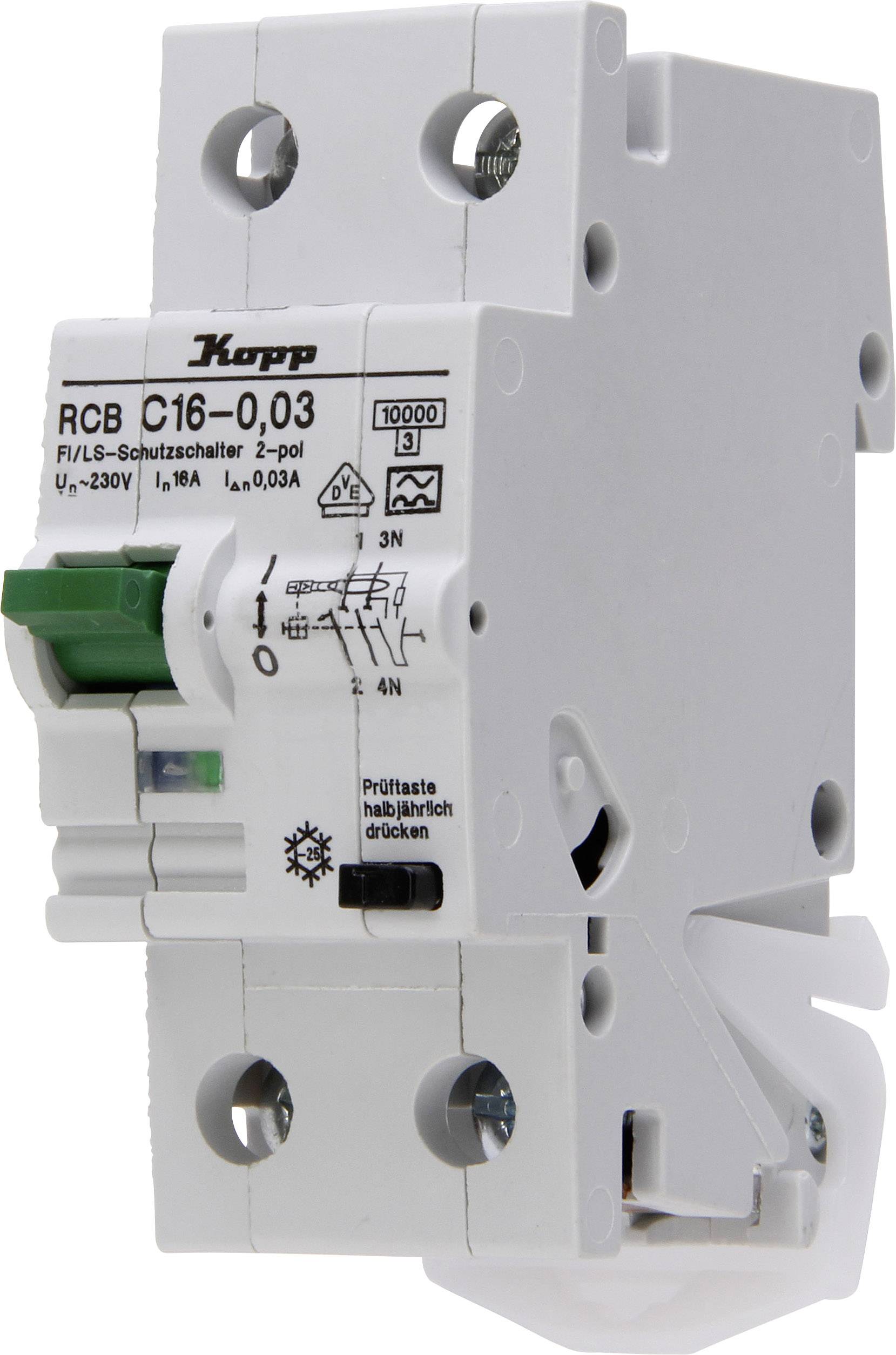 Kopp 741616018 FI-Schutzschalter/Leitungsschutzschalter 16 ...