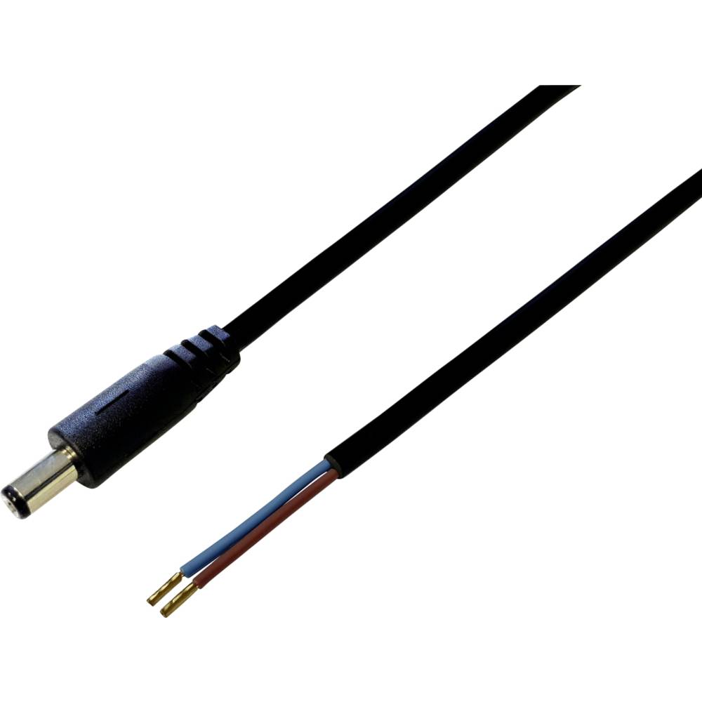 BKL Electronic Laagspannings-aansluitkabel Laagspanningsstekker - Open kabeleinde 5.50 mm 2.50 mm 5.00 m 1 stuk(s)
