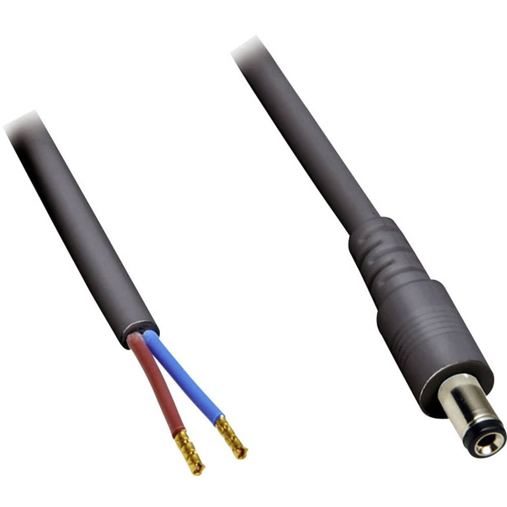 BKL Electronic Laagspannings-aansluitkabel Laagspanningsstekker - Open kabeleinde 5.50 mm 2.10 mm 1.00 m 1 stuk(s)
