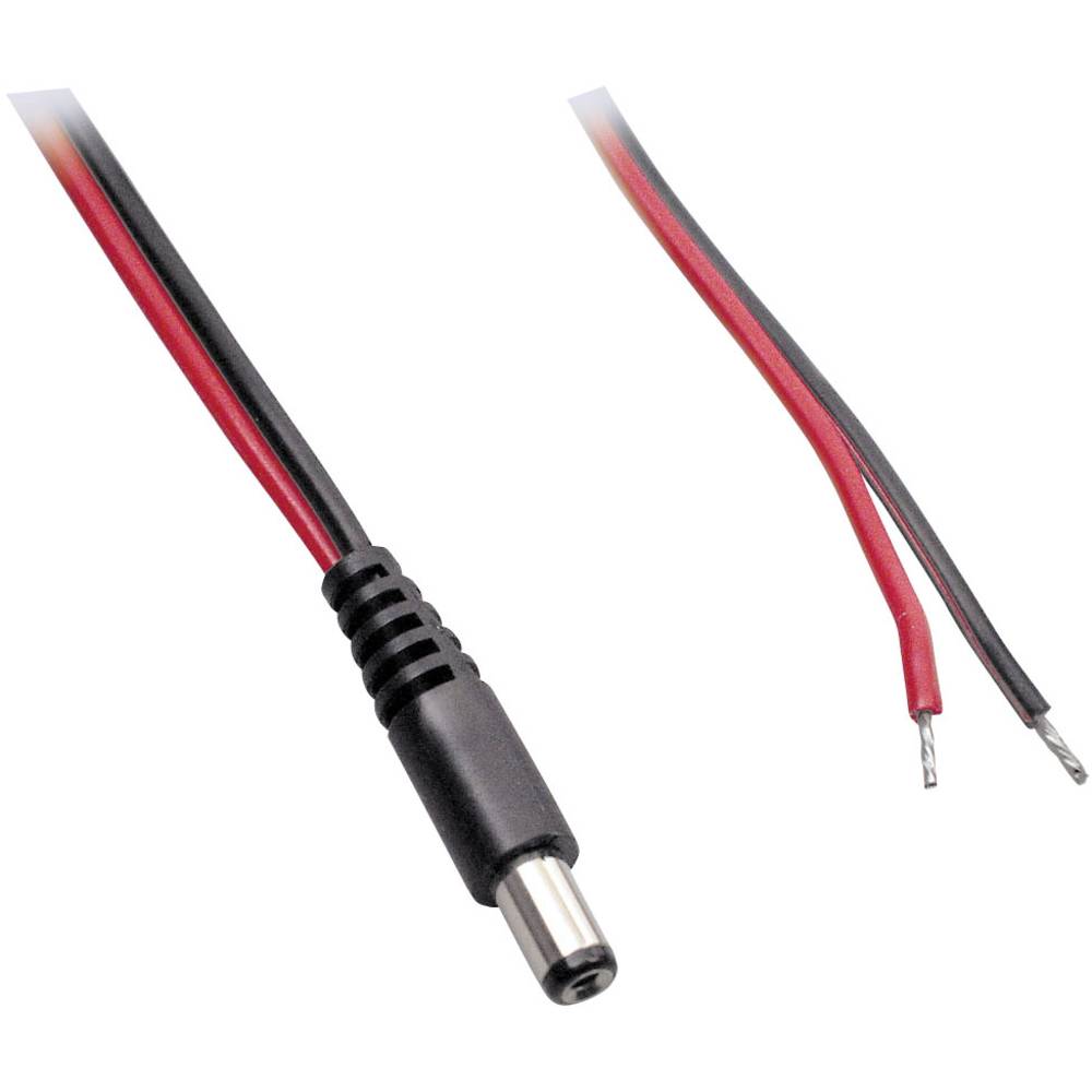 BKL Electronic Laagspannings-aansluitkabel Laagspanningsstekker - Open kabeleinde 5.50 mm 2.10 mm 0.50 m 1 stuk(s)