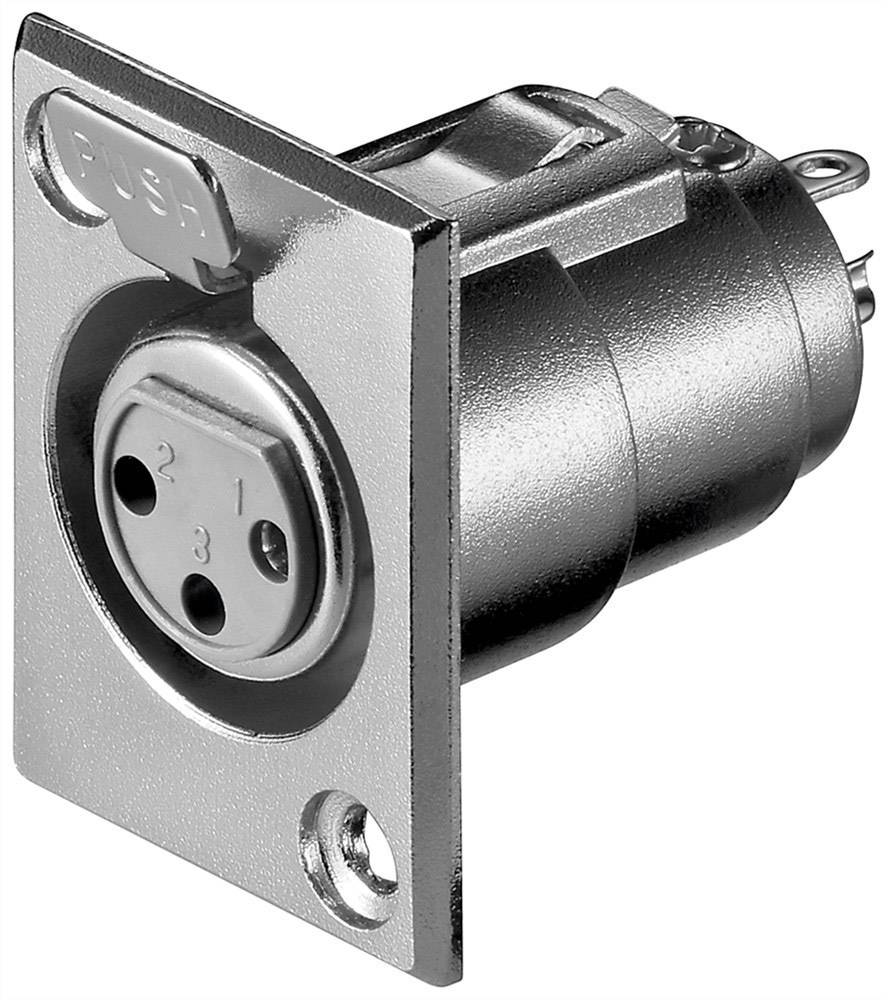 Goobay Mikrofon-Einbaubuchse, XLR-Buchse (3-Pin) - XLR-Einbaubuchsen (3-polig, stereo)-0