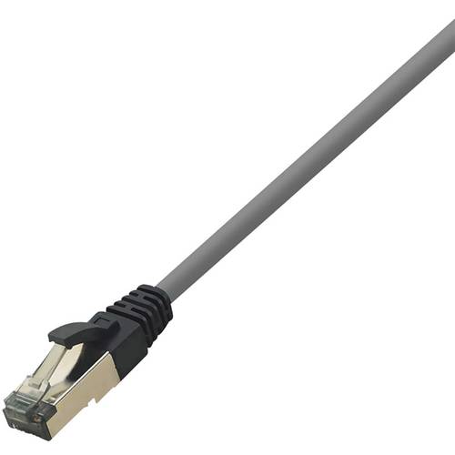 LogiLink CQ8022S RJ45 Netzwerkkabel, Patchkabel CAT 8.1 S/FTP 0.50 m Hellgrau Halogenfrei 1 St.