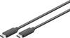 Goobay 66508 USB C auf USB C 3.2 Gen. 1 Ladekabel 60W Handy Kabel Handyladekabel 5 Gbit/s Schnellladekabel Schwarz 2m