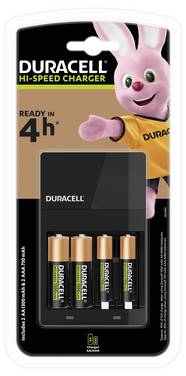 Duracell CEF14 Rundzellen-Ladegerät NiMH Micro (AAA), Mignon (AA)
