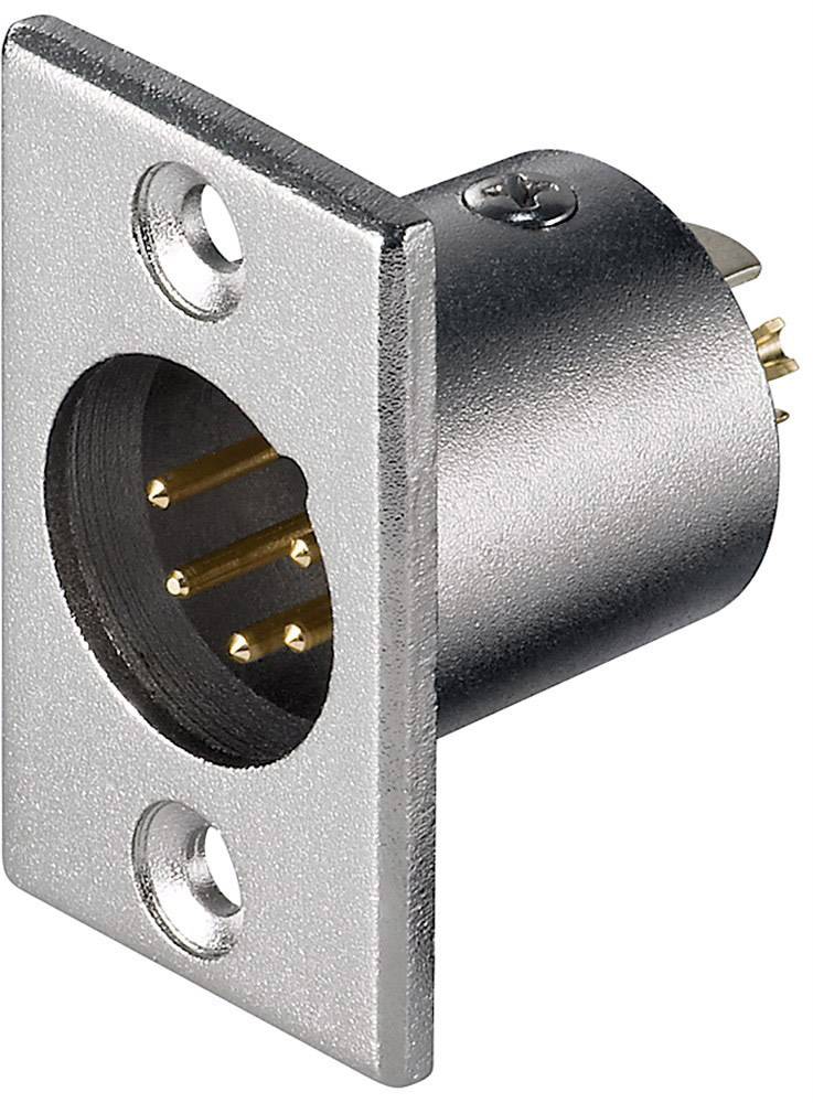 Goobay Mikrofon-Einbaustecker, XLR-Stecker (5-Pin) mit vergoldeten Kontakten 5 Pin-0