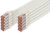 Digitus DK-1644-050-WH-10 RJ45 Patchkabel CAT 6 S/FTP 5.00 m Weiß Folienschirm, Gesamtschirm, Geschirmt, Halogenfrei, Simplex, doppelt geschirmt, verdrillte Paare 10 St.