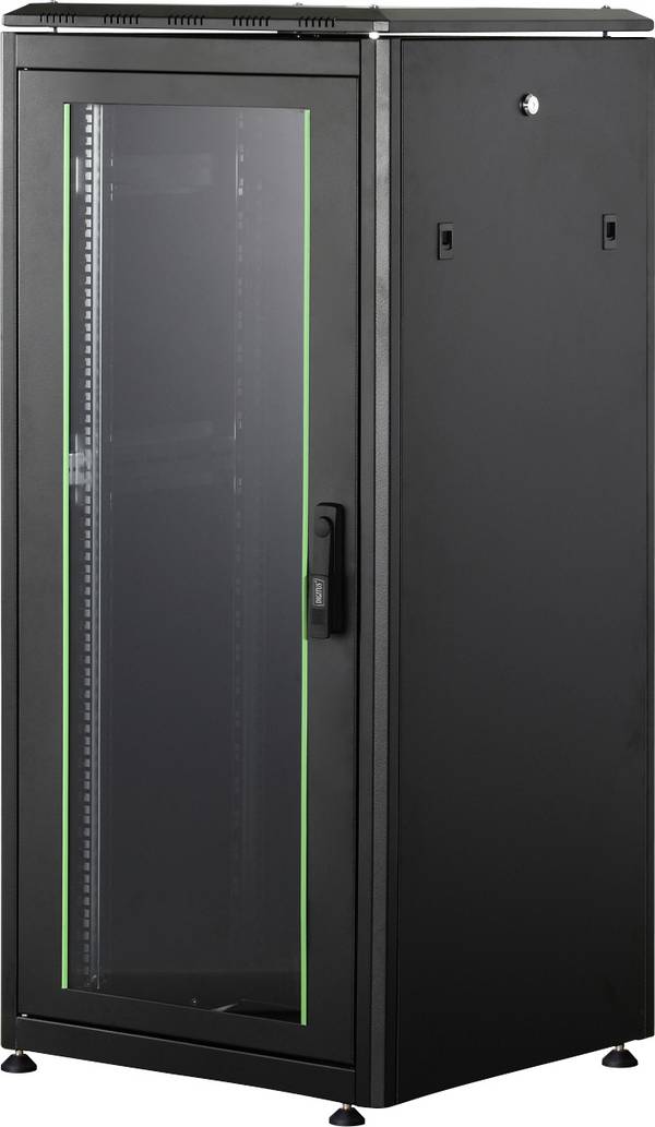 Digitus DN-19 26U-6/6-B-1 19 Zoll Netzwerkschrank (B x H x T) 600 x 1342 x 600 mm 26 HE Schwarz (RAL 9005), Schwarz