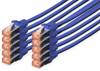 Digitus DK-1644-020-B-10 RJ45 Patchkabel CAT 6 S/FTP 2.00 m Blau Folienschirm, Gesamtschirm, Geschirmt, Halogenfrei, Simplex, doppelt geschirmt, verdrillte Paare 10 St.