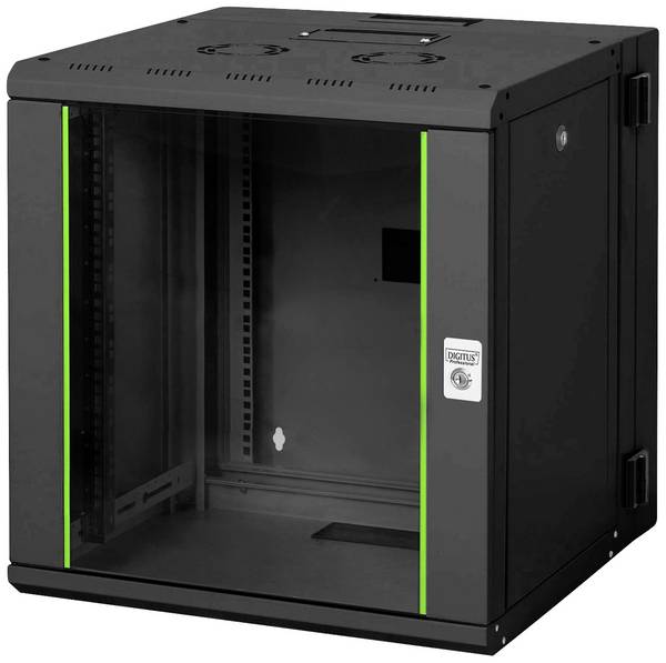 Digitus DN-19 12-U-3-SW 19 Zoll Wandgehäuse (B x H x T) 600 x 643 x 600 mm 12 HE Schwarz, Schwarz (RAL 9005)