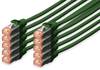 Digitus DK-1644-005-G-10 RJ45 Patchkabel CAT 6 S/FTP 0.50 m Grün Folienschirm, Gesamtschirm, Geschirmt, Halogenfrei, Simplex, doppelt geschirmt, verdrillte Paare 10 St.
