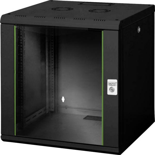 Digitus DN-19 12U-6/6-SW 19 Zoll Wandgehäuse (B x H x T) 600 x 643 x 600 mm 12 HE Schwarz, Schwarz (RAL 9005)