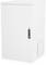 Ein weißer, rechteckiger Metallschrank mit schwarzem Griff, geeignet für Lagerung oder industrielle Zwecke. Keine weiteren Details sichtbar.