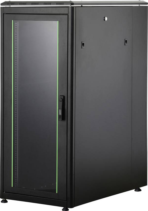 Digitus DN-19 26U-6/10-B-1 19 Zoll Netzwerkschrank (B x H x T) 600 x 1342 x 1000 mm 26 HE Schwarz, Schwarz (RAL 9005)