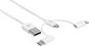 Manhattan 3-in-1 Ladekabel Lightning/Micro USB/USB TypC