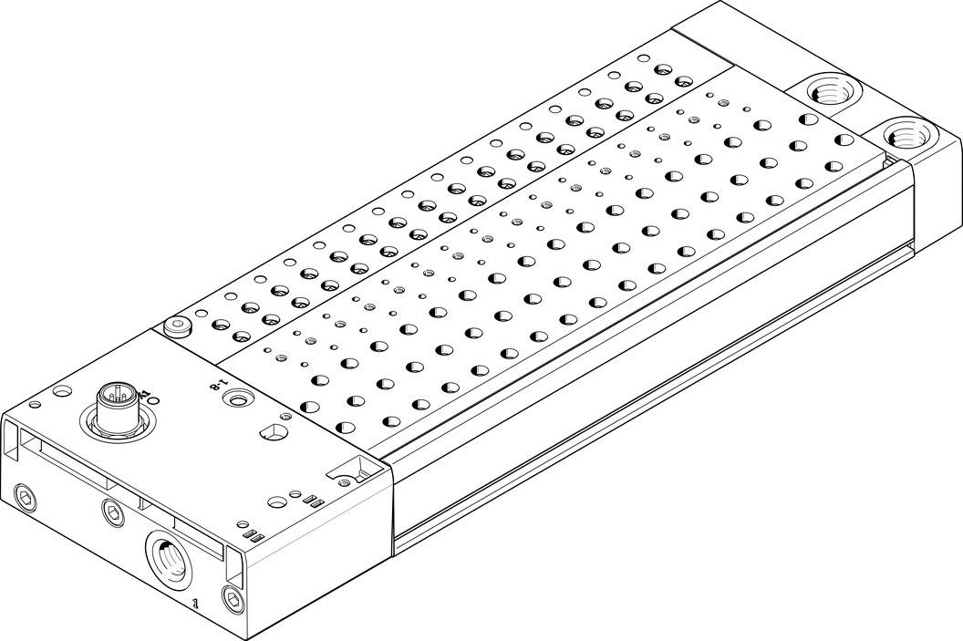 FESTO VABM-C8-12E-G14-4-PT-L Manifold rail, P/n: 1247975-0
