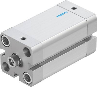 Ein kompaktes, metallisches, zylindrisches Bauteil mit dem Logo 'Festo'. Möglicherweise ein pneumatischer oder hydraulischer Aktuator.