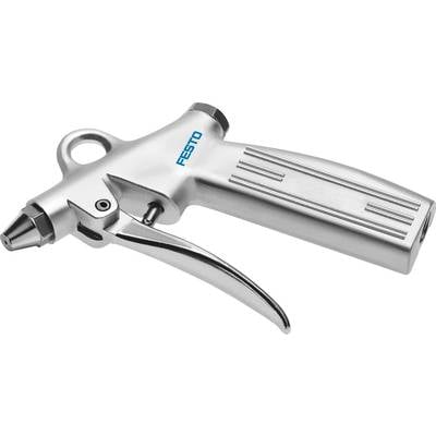 Eine silberne Druckluftpistole der Marke Festo mit ergonomischem Griff.
