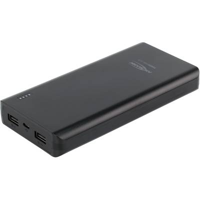 Ansmann PB20.8 Powerbank 20000 mAh Smart IC LiPo Micro USB Schwarz Statusanzeige