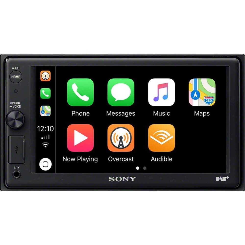 Sony XAV-AX1005KIT Autoradio met scherm dubbel DIN AppRadio, Bluetooth handsfree, DAB+ tuner, Aansluiting voor achteruitrijcamera