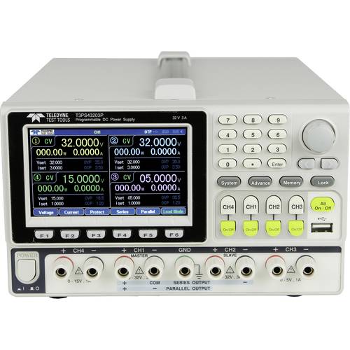 Teledyne LeCroy T3PS43203 Labornetzgerät, einstellbar kalibriert (DAkkS-akkreditiertes Labor) 0 - 32 V 0 - 3 A 212 W Anz...