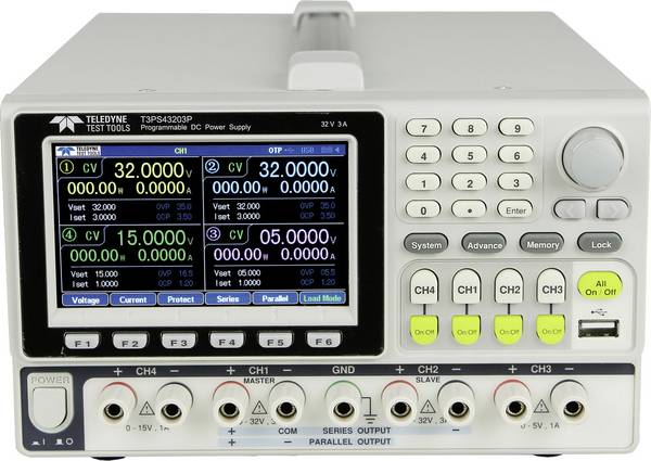 Teledyne LeCroy T3PS43203P Labornetzgerät, einstellbar kalibriert (DAkkS-akkreditiertes Labor) 0 - 32 V 0 - 3 A 212 W  programmierbar Anzahl Ausgänge 4 x