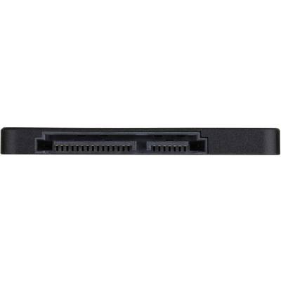 Ein schwarzer SATA-Anschluss auf einem elektronischen Gerät, typischerweise verwendet zum Verbinden von Festplatten in Computern.