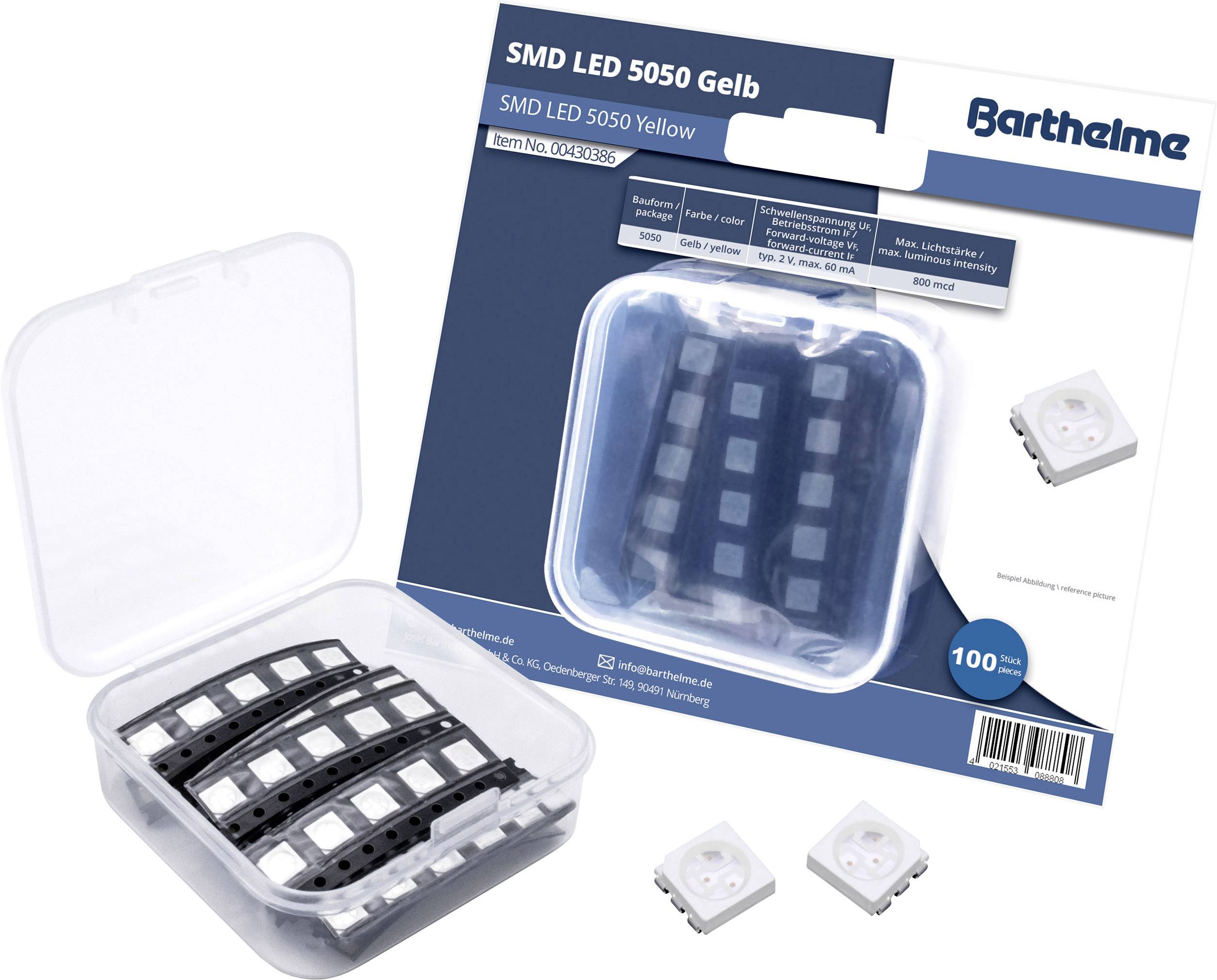 BARTHELME SMD-LED 5050 Gelb 800 mcd 120 ° 60 mA 2 V Bulk