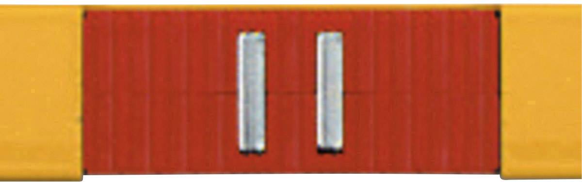 Eine rote Olivenleiter mit gelben Endstücken zeigt an, dass die Fläche horizontal ausgerichtet ist.