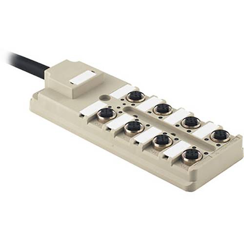 Thumbnail - Weidmüller SAI-8-F 5P PUR 25M 1058390000 Sensor/Aktorbox passiv M12-Verteiler mit Metallgewinde 1 St.