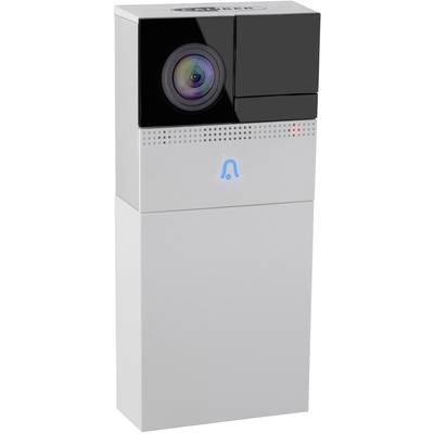 Caliber IP-Video-Türsprechanlage Funk, WLAN Komplett-Set 1 Familienhaus Weiß, Schwarz