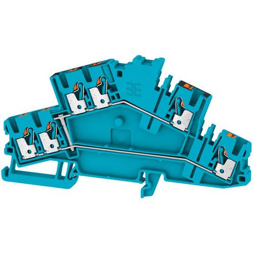 Weidmüller 2531530000 Durchgangsreihenklemme 5.10 mm Push-In-Klemme Blau 50 St.