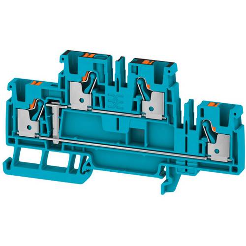 Weidmüller 2540030000 Doppelstock-Durchgangsklemme 6.10 mm Push-In-Klemme Blau 50 St.