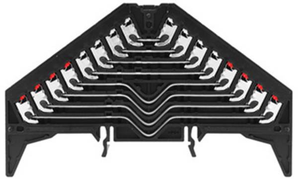 Weidmüller 1173780000 Rangierverteiler 9.20 mm Push-In-Klemme Schwarz 20 St.