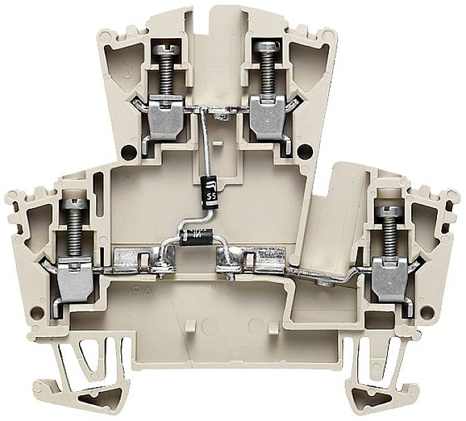 Weidmüller 2555650000 Doppelstock-Durchgangsklemme 5.10 mm Schrauben Beige 25 St.