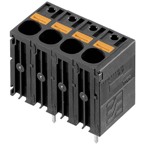 Weidmüller 2491630000 Federkraftklemmblock 6 mm² Polzahl 3 Schwarz 80 St.