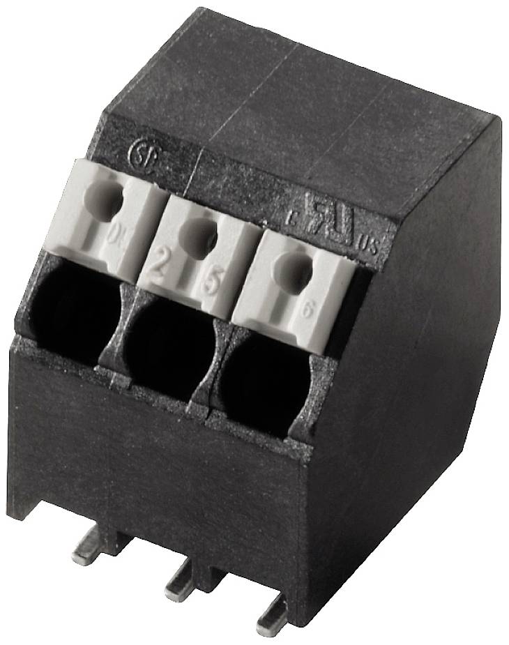 Weidmüller 1473330000 Federkraftklemmblock 1.5 mm² Polzahl 4 Schwarz 210 St.